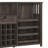 47” Rustic Brown Wine Bar Cabinet with Charging Station