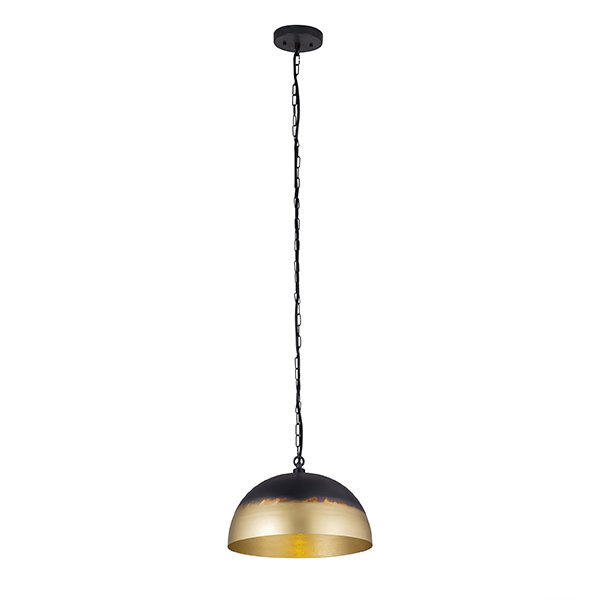 Beabrun 1 - Light Black/Gold Dome Pendant