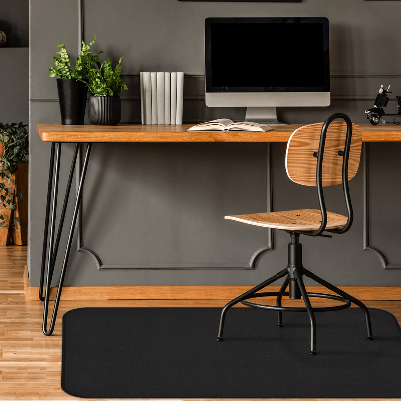 Skid-Resistant Carpet Indoor Area Rug Floor Mat - Black - Many Other Sizes To Choose From, Square 5'