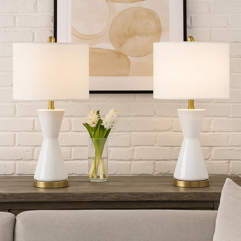 Lampe Maydean, Blanc / doré