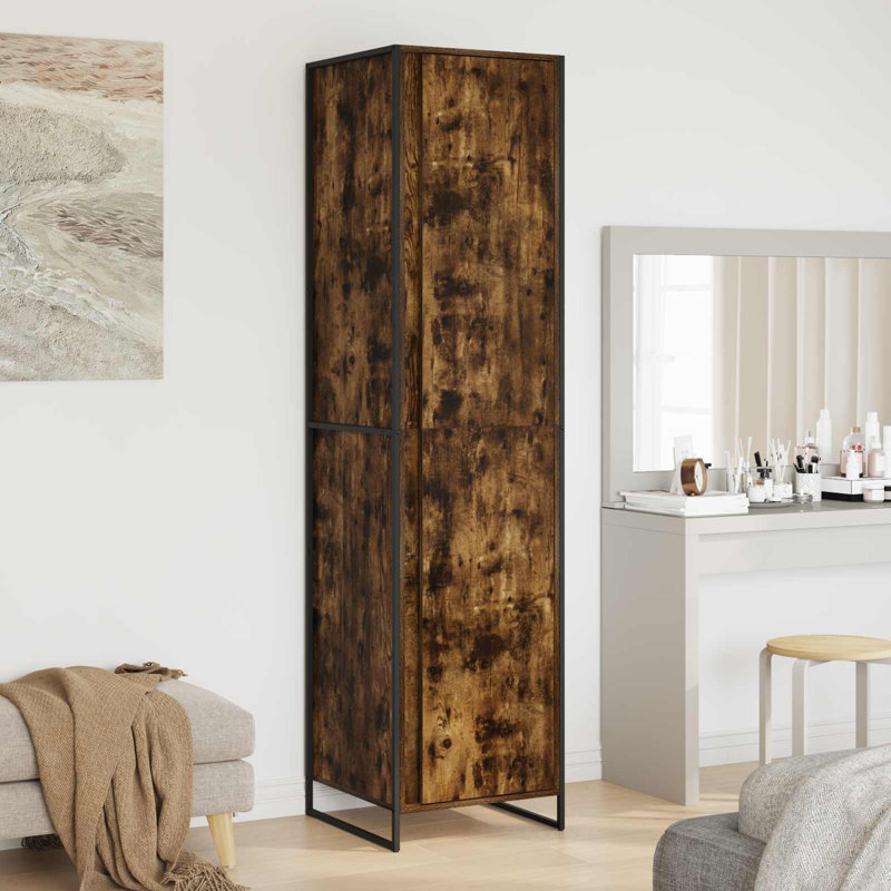 Manufactured Wood Wardrobe, Smoke Oak