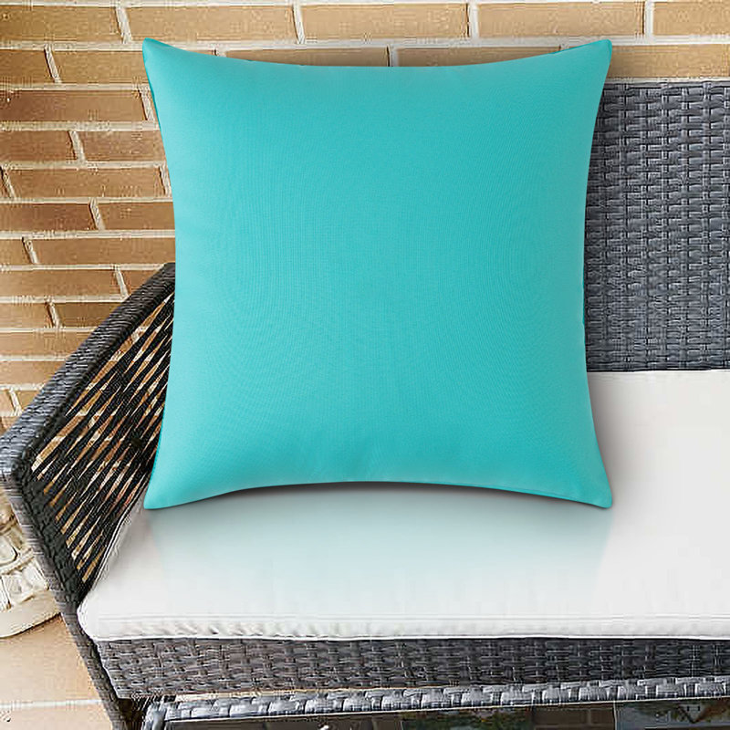 Housse de coussin d'extérieur résistante à l'eau Housse de coussin de couleur unie moderne