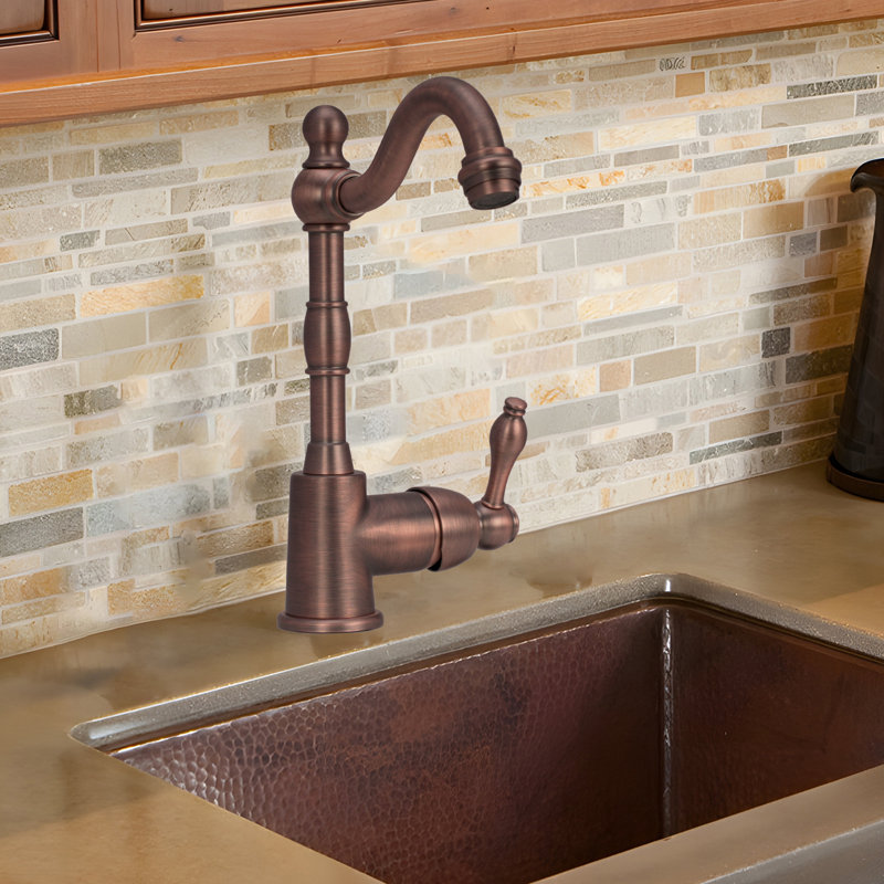 Single Handle Bar Faucet Kitchen Faucet, Antique Bronze