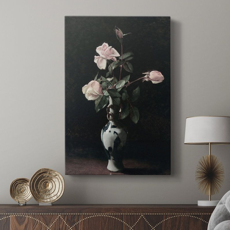 Imprimé floral rétro L - galerie Cavas sur mesure, H 48 po x l 32 po