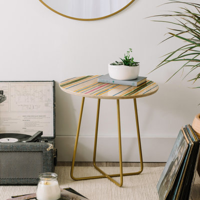 Solid Wood Top End Table