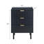 Commode à 3 tiroirs cannelée noire