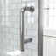 Portes de douche et de baignoire en verre transparent durable, finition chromée, largeur réglable