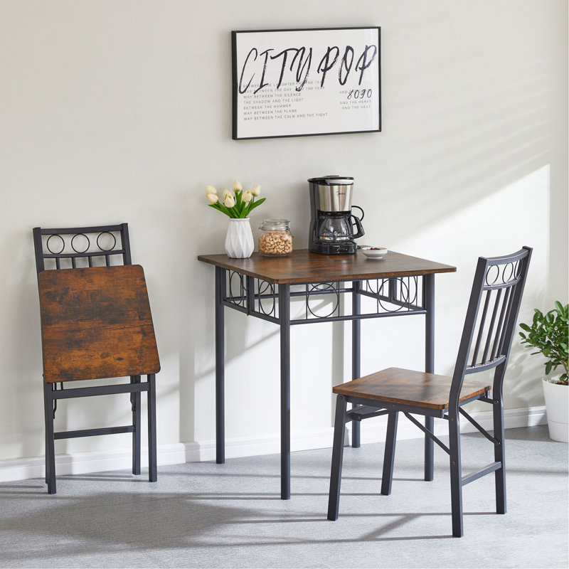 Table de salle à manger de cuisine, table carrée en bois de fer pour les meubles de salle à manger de cuisine
