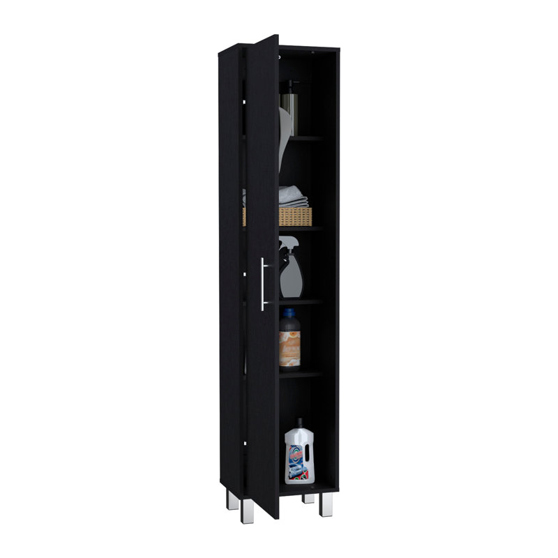 Armoire de rangement avec balais et quatre tablettes Laska