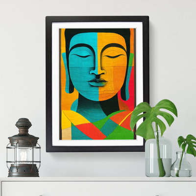 Buddha Patchwork 1 Piece Single Picture Frame Wall Art