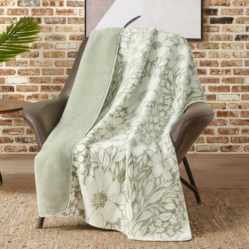 Lucky Brand Reversible Throw Blankets, Desert Rose
