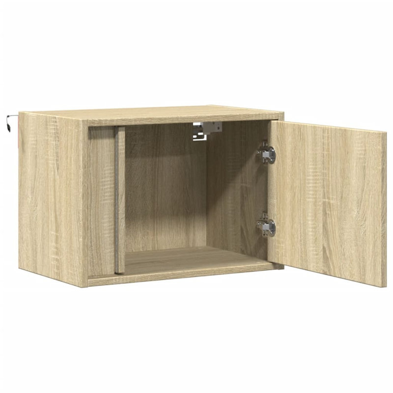 Daryana 50cm W Manufactured Wood Bedside Table, Sonoma Oak