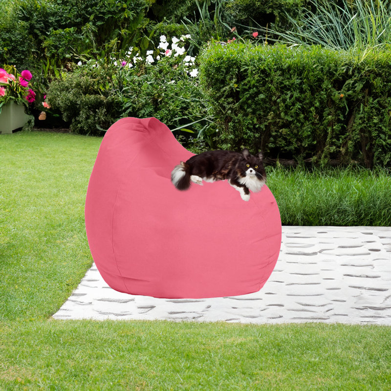 Fauteuil à billes et chaise longue imperméable, Polyester rose