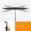Parasol de marché d'extérieur rectangulaire à DEL 10 pi avec bouton-poussoir inclinable toutes saisons Doralia pour terrasse-2146500383