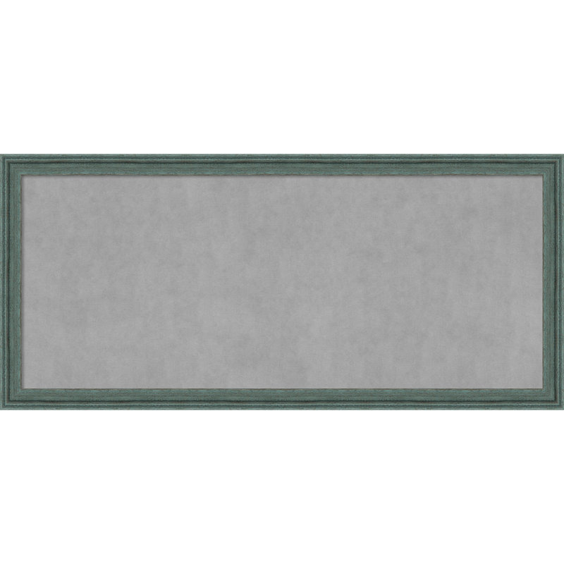 Tableau magnétique encadré gris sarcelle recyclé, 23" H x 51" W