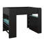 Lit superposé double avec bureau à hauteur réglable, garde-robe et lumière RVB, lit superposé en bois pour les jeux-1955927307