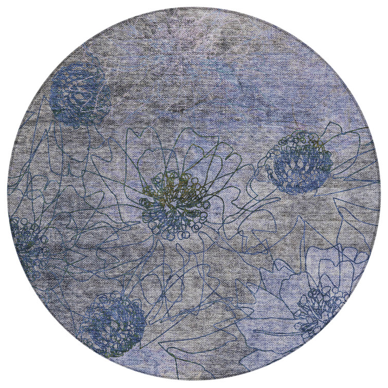 Machine Washable Indoor/Outdoor Leavittsburg ACN2235 Floral Rug