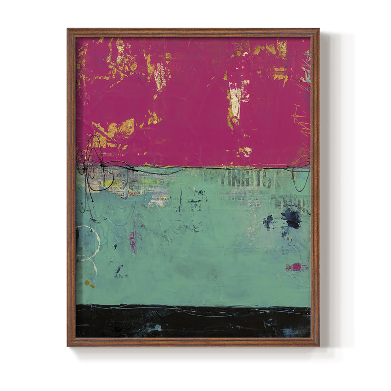 «Good Mood», reproduction encadrée - bois massif, H 10 po x l 8 po, Brun