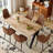 63" Wood Rectangle Dining Table Set, Farmhouse Kitchen Table Set For People-112015468-112547307