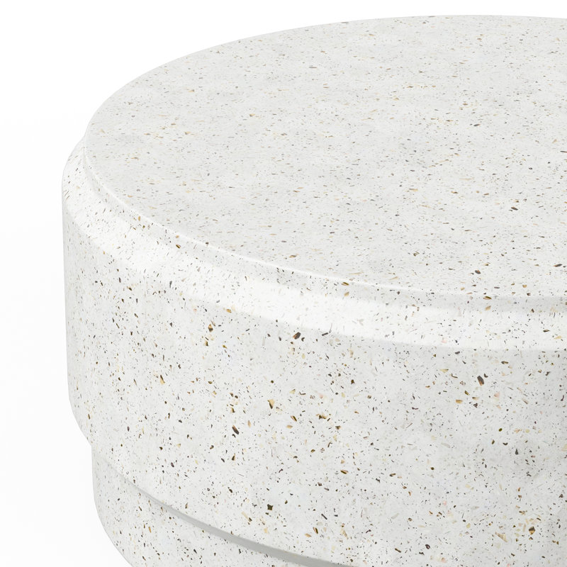 Cassis Single Coffee Table, Ivory Terrazo