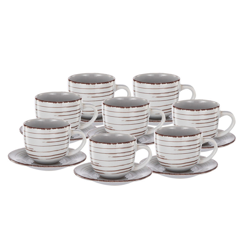 Jodha 6Oz. Teapot Set For 6, Cream