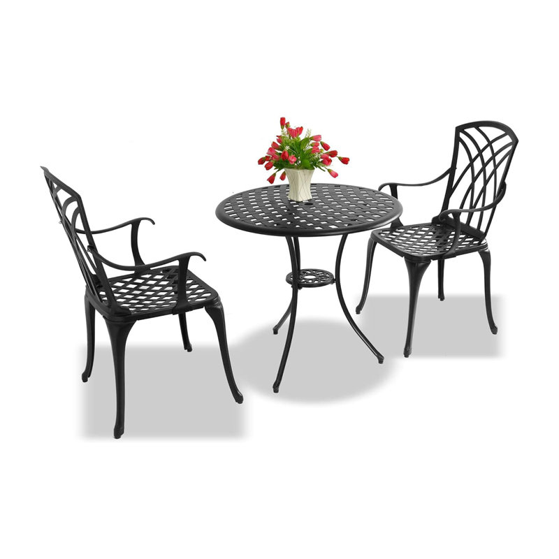 Villines 2 - Person Patio Dining Set with Round Table