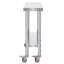 Table de travail 30 po x 12 po x 34 po en acier inoxydable avec 3 tablettes réglables et 4 roulettes-118772109