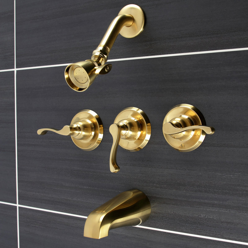 Robinet de baignoire et douche Duchess, Laiton brossé