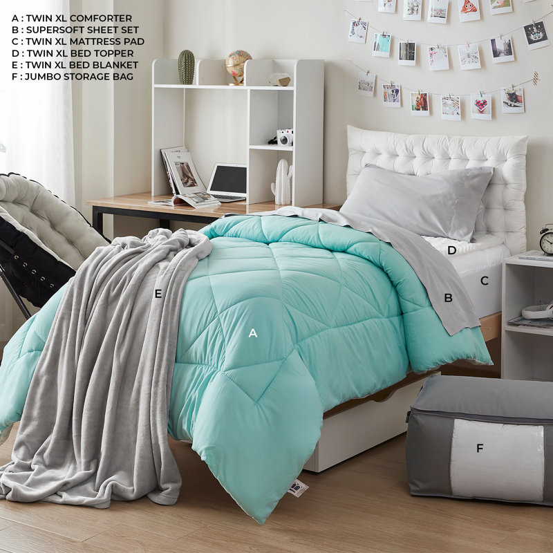 Ensemble de dortoir simple TG, Vert/gris