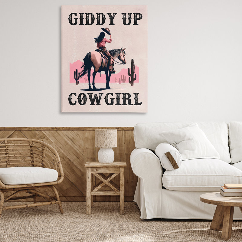 Art mural sur toile Giddy Up, H 48 po x l 36 po