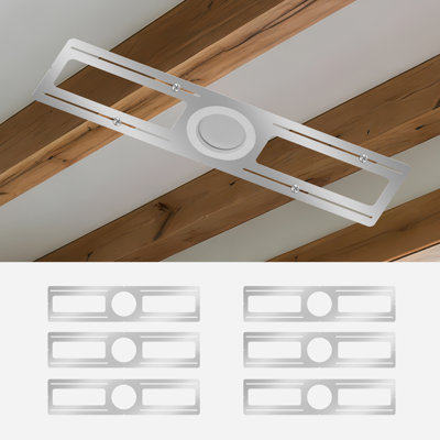 6-Pack New Construction Mounting Plate, For 4 Inch Rough Downlight, Shallow Recessed Lighting Housing Plate, Universal Light Fixture Mounting Bracket for LED Recessed Lighting