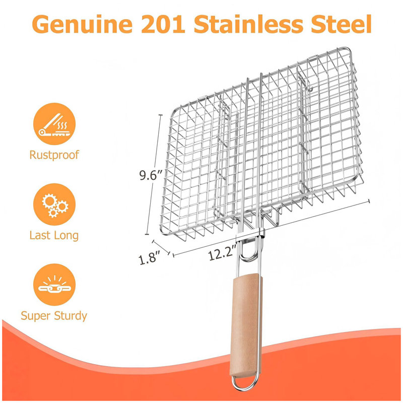 Stainless Steel BBQ Grilling Basket