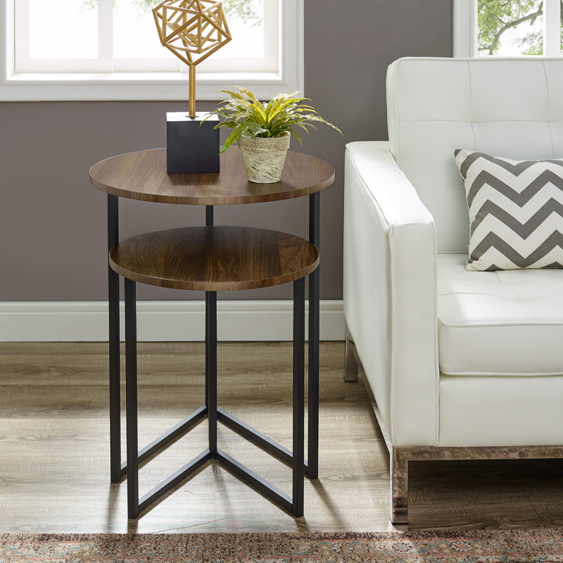 Adel Frame Nesting Tables, Black, Dark Walnut