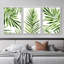 Feuille de palmier tropical vert minimaliste 3 pièces-91874837-91874838