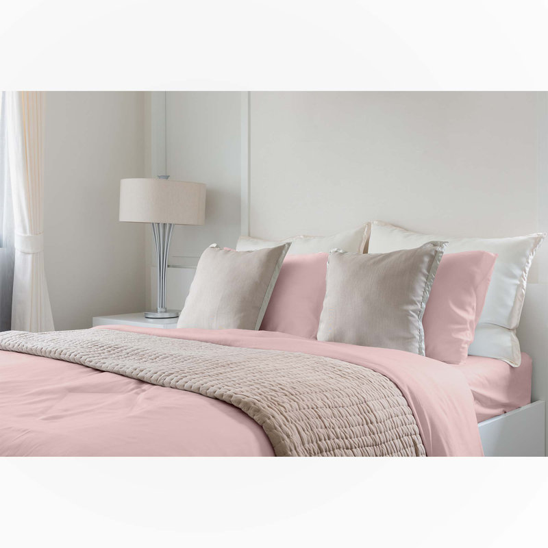 Sheet Set, Queen Sheet Set w/ 1 Fitted Sheet, 2 Pillowcases, Rose