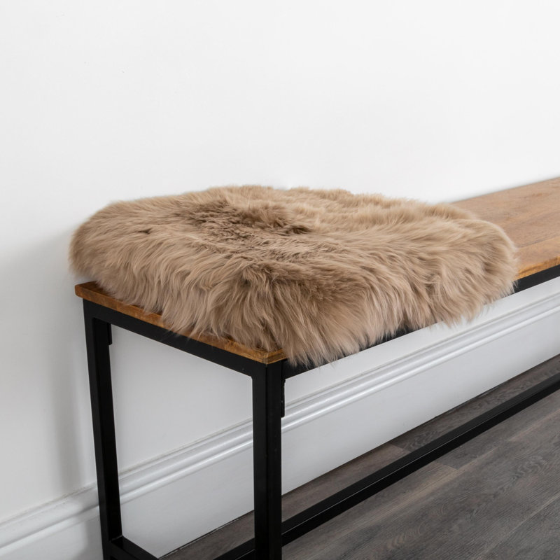 Sheepskin Chair Pad Cushion, Light Brown