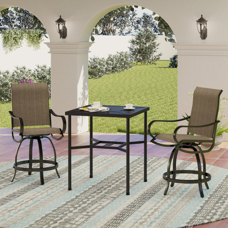 Alyne 2 - Person Patio Dining Set with Square Table