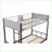 Twin Over Twin Metal Bunk Bed - Convertible, Silent Slats, Vented Guardrail, No Box Spring, Black &amp; Grey