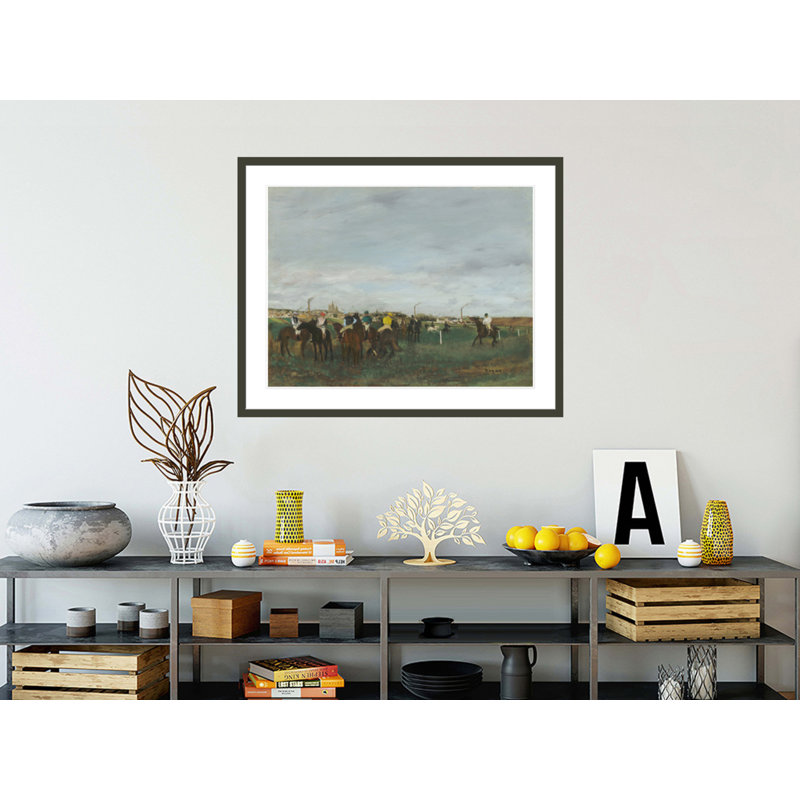 «The Races» par Edgar Degas, impression giclée sur cadre, H 33,15 po x l 41,5 po
