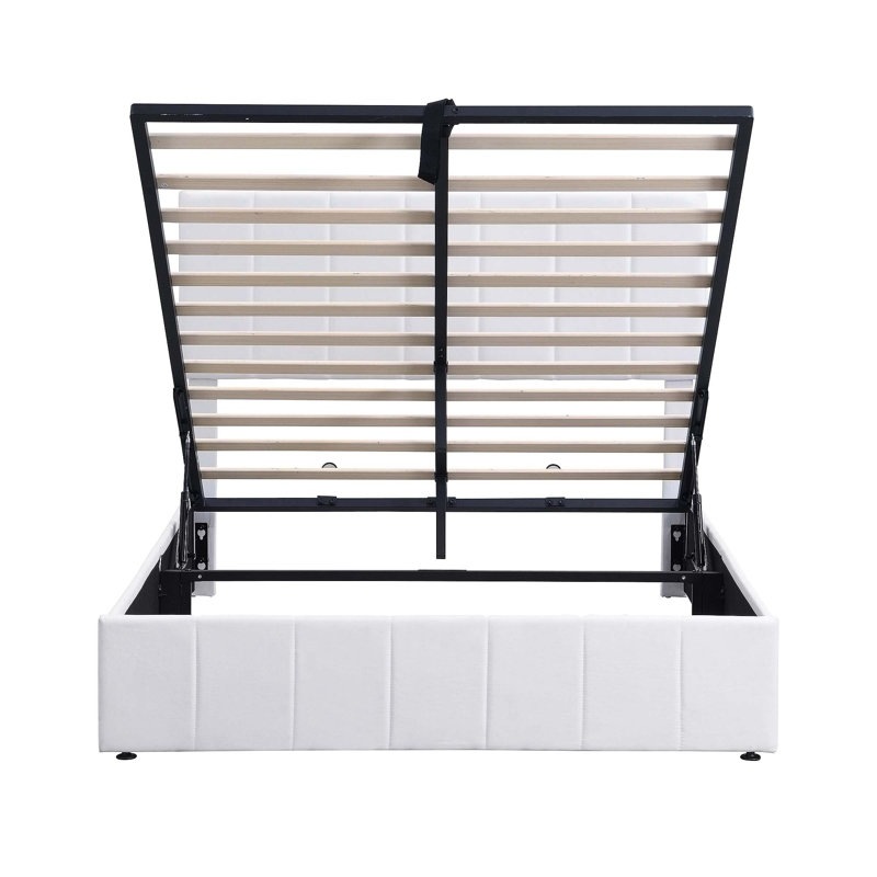 Base de lit tapissier Moorefield, Double, Blanc