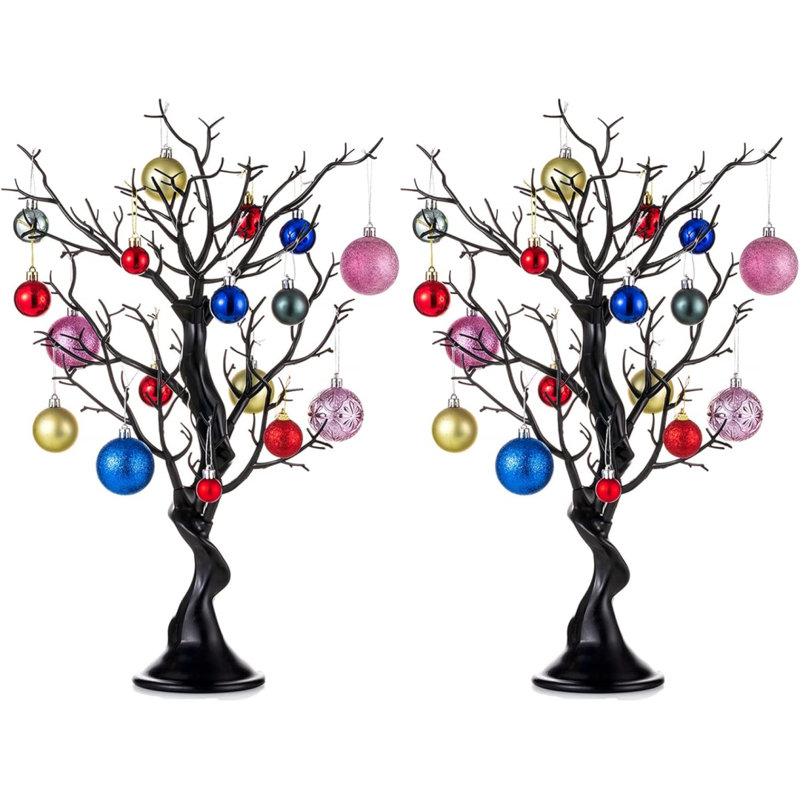 Small Artificial Tree For Table Centerpiece Black Fake Trees 23Inch Faux Tree