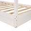 Lit en bois massif, lit simple, 2 lits simples, structure en L avec clôture et sommier à lattes (lit)
