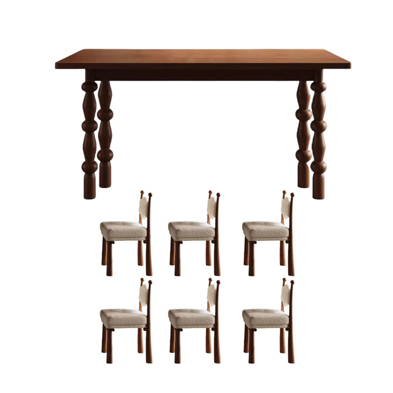 Table de salle à manger Nordic-French Vintage, H 29,5 po x L 86,6 po x l 35,4 po