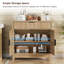 Buffet cannelé avec rangement, console de 32 po avec tiroir
