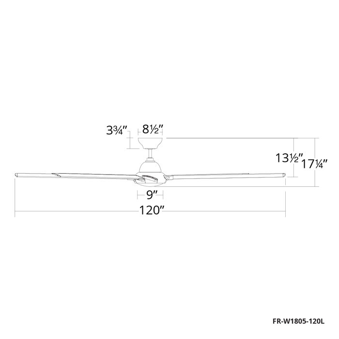 Hydra 120'' Ceiling Fan with LED Lights