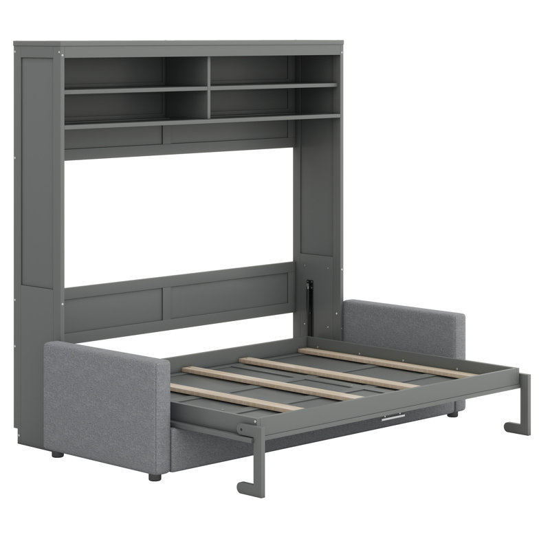Murphy Bed Wall Bed With Sofa, Grey