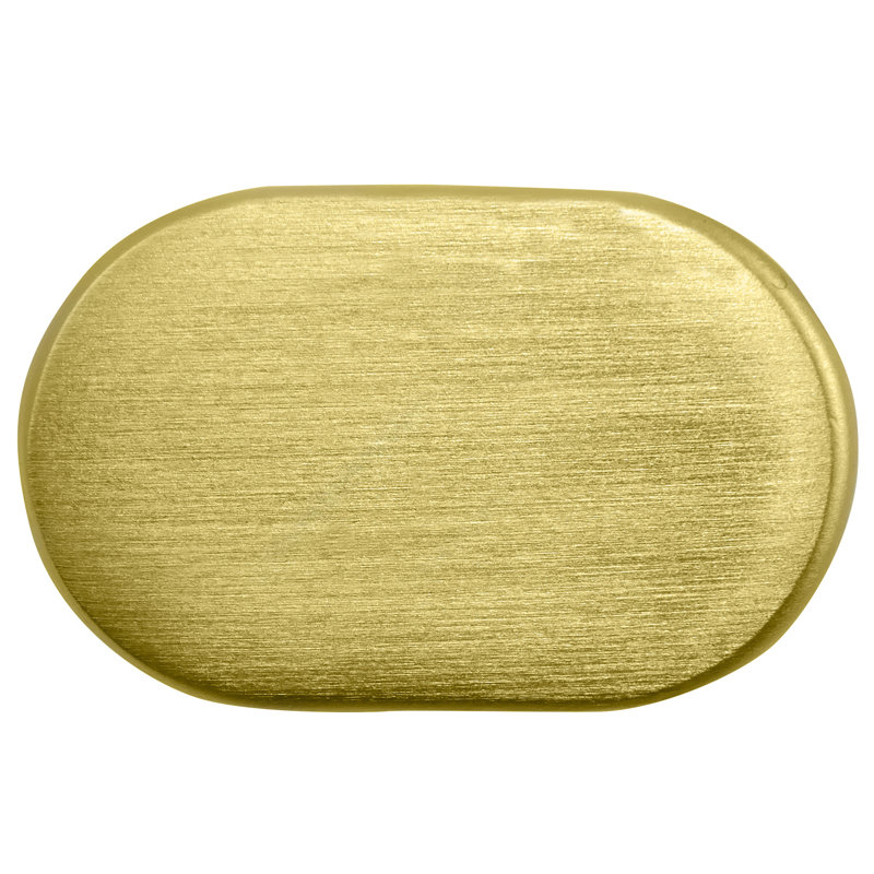 Oval Knob, Matte Brushed Brass