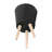 S/2 10/12" RIDGED PLANTER W/ LEGS, BLACK (KD)