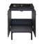 Meuble-lavabo autoportant de 24 po en chêne noir avec plateau noir Class-100841259