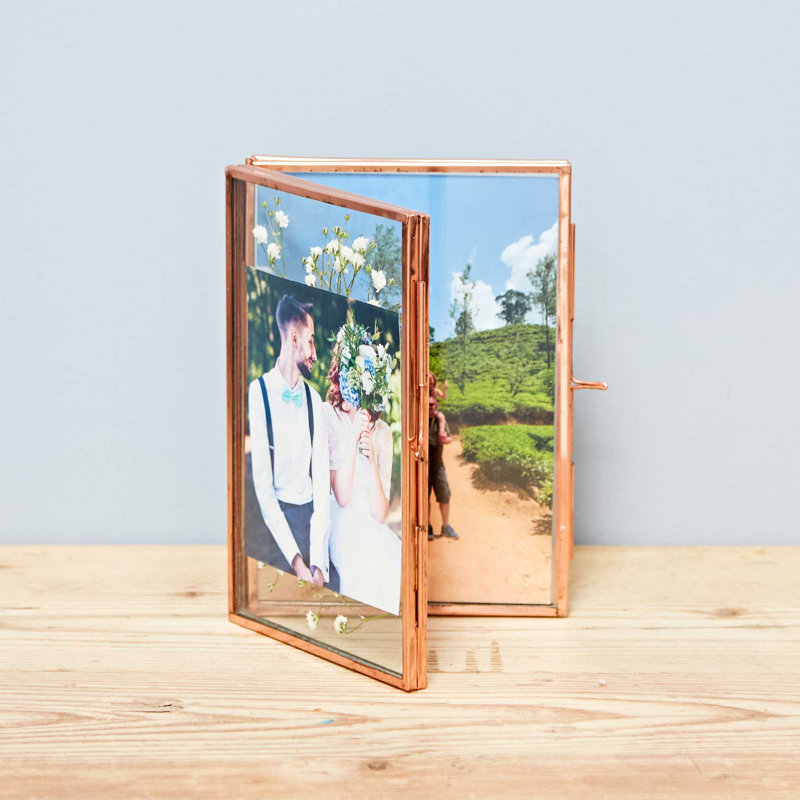 Metal Picture Frame, 16cm x 22.5cm, Copper